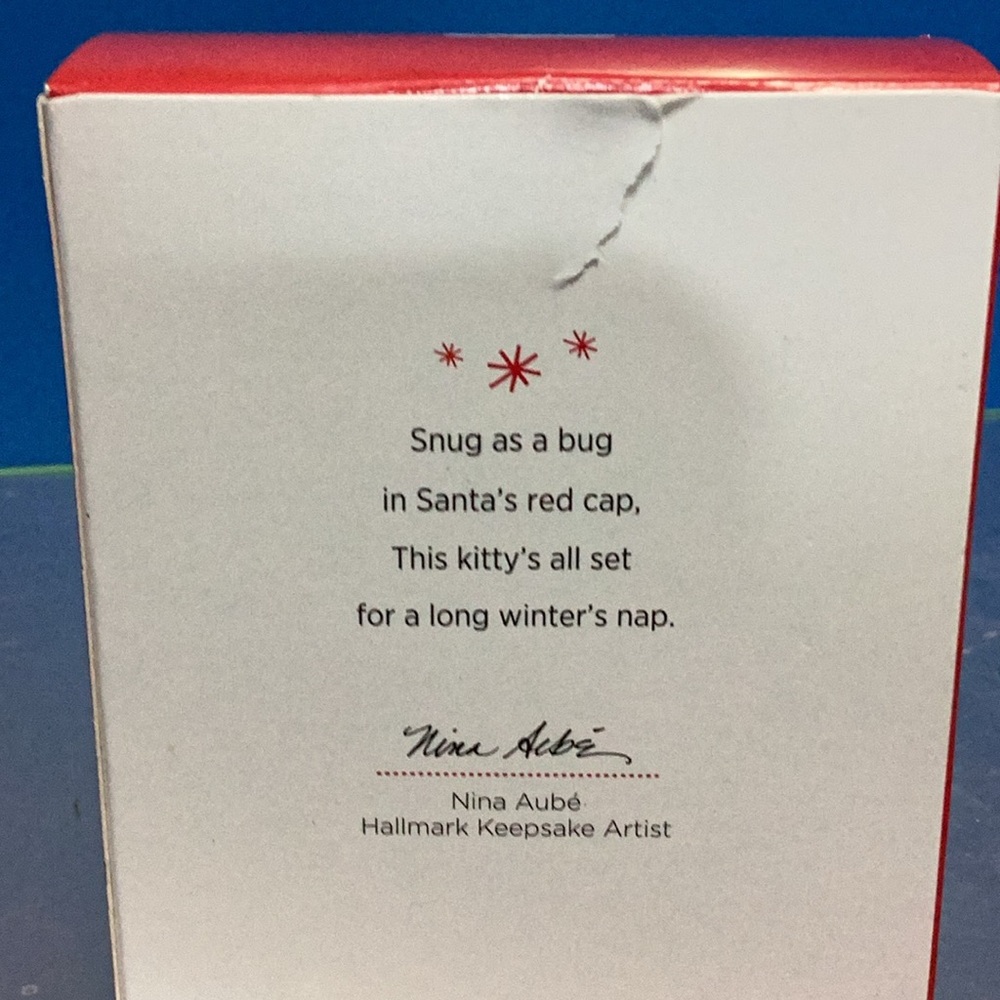Hallmark Mischievous Kitten Ornament with Santa Hat - Picture 4 of 6
